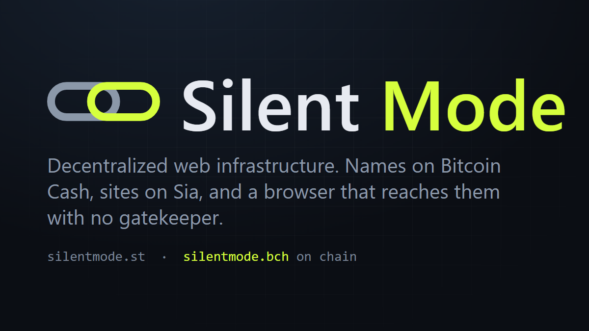 Silent Mode post card, 1200 by 675
